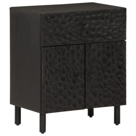 Mesita de noche madera maciza de mango negra 50x33x60 cm de , Mesitas de noche - Ref: Foro24-356830, Precio: 94,33 €, Descuen...