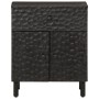 Solid black mango wood nightstand 50x33x60 cm by , Nightstands - Ref: Foro24-356830, Price: 94,33 €, Discount: %