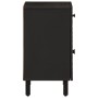 Solid black mango wood nightstand 50x33x60 cm by , Nightstands - Ref: Foro24-356830, Price: 94,33 €, Discount: %