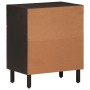 Solid black mango wood nightstand 50x33x60 cm by , Nightstands - Ref: Foro24-356830, Price: 94,33 €, Discount: %