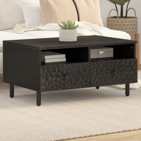 Solid black mango wood coffee table 80x54x40 cm by , Coffee table - Ref: Foro24-356832, Price: 164,99 €, Discount: %