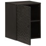 Wall mounted bathroom cabinet solid black mango wood 38x33x48 cm by , bathroom vanities - Ref: Foro24-356839, Price: 74,35 €,...