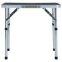 Mesa de camping plegable aluminio gris 60x45 cm de vidaXL, Mobiliario de camping - Ref: Foro24-48180, Precio: 34,75 €, Descue...