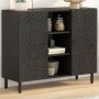 Solid black mango wood sideboard 90x33x75 cm by , Sideboards - Ref: Foro24-356847, Price: 174,49 €, Discount: %