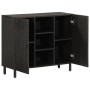 Solid black mango wood sideboard 90x33x75 cm by , Sideboards - Ref: Foro24-356847, Price: 174,49 €, Discount: %