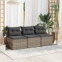 Gartensofa ohne Armlehnen 2 Stück mit grauen PE-Rattankissen von , Outdoor-Sofas - Ref: Foro24-365833, Preis: 157,84 €, Rabat...