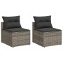 Gartensofa ohne Armlehnen 2 Stück mit grauen PE-Rattankissen von , Outdoor-Sofas - Ref: Foro24-365833, Preis: 157,84 €, Rabat...