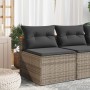 Gartensofa ohne Armlehnen 2 Stück mit grauen PE-Rattankissen von , Outdoor-Sofas - Ref: Foro24-365833, Preis: 157,84 €, Rabat...