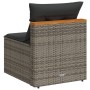 Gartensofa ohne Armlehnen 2 Stück mit grauen PE-Rattankissen von , Outdoor-Sofas - Ref: Foro24-365833, Preis: 157,84 €, Rabat...