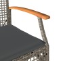 Garden chairs with cushion 4 pcs gray PE rattan and acacia wood by , Garden chairs - Ref: Foro24-366252, Price: 226,99 €, Dis...