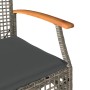 Garden chairs with cushion 4 pcs gray PE rattan and acacia wood by , Garden chairs - Ref: Foro24-366252, Price: 226,57 €, Dis...