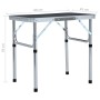 Mesa de camping plegable aluminio gris 60x45 cm de vidaXL, Mobiliario de camping - Ref: Foro24-48180, Precio: 34,75 €, Descue...