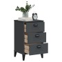 VIKEN bedside table in anthracite gray engineered wood by , Nightstands - Ref: Foro24-374913, Price: 78,63 €, Discount: %