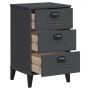 VIKEN bedside table in anthracite gray engineered wood by , Nightstands - Ref: Foro24-374913, Price: 78,63 €, Discount: %