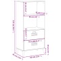 Librería VIKEN madera de ingeniería blanco 60x35x123 cm de , Librerías y estanterías - Ref: Foro24-374947, Precio: 128,99 €, ...