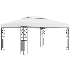 Gazebo with double white roof 3x4 m by vidaXL, Tents and gazebos - Ref: Foro24-48030, Price: 328,99 €, Discount: %