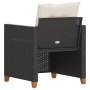 Garden chair with black synthetic rattan cushions by , Garden chairs - Ref: Foro24-366317, Price: 94,02 €, Discount: %