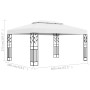 Gazebo with double white roof 3x4 m by vidaXL, Tents and gazebos - Ref: Foro24-48030, Price: 293,65 €, Discount: %