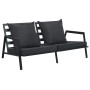 2-seater garden sofa with dark gray aluminum cushions by vidaXL, Outdoor sofas - Ref: Foro24-47815, Price: 342,27 €, Discount: %