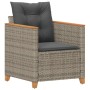 Garden armchair with gray synthetic rattan cushions by , Garden chairs - Ref: Foro24-366322, Price: 101,95 €, Discount: %