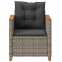 Garden armchair with gray synthetic rattan cushions by , Garden chairs - Ref: Foro24-366322, Price: 101,95 €, Discount: %