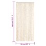 Beige-weißer Chenille-Fliegenschutzvorhang, 56 x 185 cm von , Moskitonetze für Fenster - Ref: Foro24-377339, Preis: 35,32 €, ...