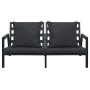 2-seater garden sofa with dark gray aluminum cushions by vidaXL, Outdoor sofas - Ref: Foro24-47815, Price: 342,27 €, Discount: %