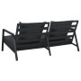 2-seater garden sofa with dark gray aluminum cushions by vidaXL, Outdoor sofas - Ref: Foro24-47815, Price: 342,27 €, Discount: %