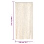 Beige and white chenille anti-fly curtain 100x230 cm by , Mosquito nets for windows - Ref: Foro24-377345, Price: 62,44 €, Dis...