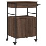 Oak brown engineered wood kitchen cart 56x43x89.5 cm by , Kitchen and dining carts - Ref: Foro24-842395, Price: 87,23 €, Disc...