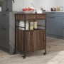 Oak brown engineered wood kitchen cart 56x43x89.5 cm by , Kitchen and dining carts - Ref: Foro24-842395, Price: 87,23 €, Disc...