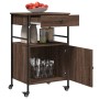 Oak brown engineered wood kitchen cart 56x43x89.5 cm by , Kitchen and dining carts - Ref: Foro24-842395, Price: 87,23 €, Disc...