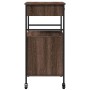 Oak brown engineered wood kitchen cart 56x43x89.5 cm by , Kitchen and dining carts - Ref: Foro24-842395, Price: 87,23 €, Disc...