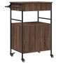 Oak brown engineered wood kitchen cart 56x43x89.5 cm by , Kitchen and dining carts - Ref: Foro24-842395, Price: 87,23 €, Disc...