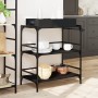 Black Engineered Wood Kitchen Cart 81.5x41x92.5cm by , Kitchen and dining carts - Ref: Foro24-842341, Price: 79,30 €, Discoun...