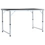 Gray aluminum folding camping table 120x60 cm by vidaXL, camping furniture - Ref: Foro24-48173, Price: 42,47 €, Discount: %