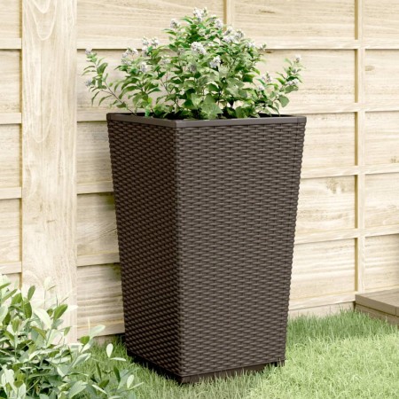 Planters 4 units PP brown 32.5x32.5x57 cm by , Pots and planters - Ref: Foro24-367855, Price: 120,99 €, Discount: %