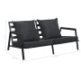 2-seater garden sofa with dark gray aluminum cushions by vidaXL, Outdoor sofas - Ref: Foro24-47815, Price: 342,27 €, Discount: %