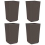 Planters 4 units PP brown 32.5x32.5x57 cm by , Pots and planters - Ref: Foro24-367855, Price: 120,99 €, Discount: %