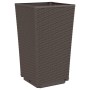 Planters 4 units PP brown 32.5x32.5x57 cm by , Pots and planters - Ref: Foro24-367855, Price: 120,99 €, Discount: %