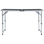 Gray aluminum folding camping table 120x60 cm by vidaXL, camping furniture - Ref: Foro24-48173, Price: 42,47 €, Discount: %