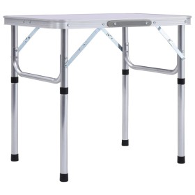 White aluminum folding camping table 60x45 cm by vidaXL, camping furniture - Ref: Foro24-48178, Price: 33,99 €, Discount: %