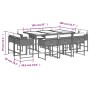 Garden dining set 11 pieces and gray synthetic rattan cushions by , Garden sets - Ref: Foro24-3211211, Price: 726,33 €, Disco...