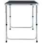 Gray aluminum folding camping table 120x60 cm by vidaXL, camping furniture - Ref: Foro24-48173, Price: 42,47 €, Discount: %