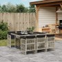 Garten-Essgruppe 7-teilig und hellgraue Kissen aus synthetischem Rattan von , Gartensets - Ref: Foro24-3210911, Preis: 452,33...