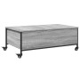 Mesa de centro con ruedas madera ingeniería gris 91x55x34 cm de , Mesas de centro - Ref: Foro24-842299, Precio: 72,76 €, Desc...