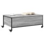 Mesa de centro con ruedas madera ingeniería gris 91x55x34 cm de , Mesas de centro - Ref: Foro24-842299, Precio: 72,76 €, Desc...