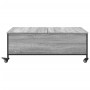 Mesa de centro con ruedas madera ingeniería gris 91x55x34 cm de , Mesas de centro - Ref: Foro24-842299, Precio: 72,76 €, Desc...