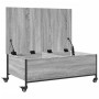 Mesa de centro con ruedas madera ingeniería gris 91x55x34 cm de , Mesas de centro - Ref: Foro24-842299, Precio: 72,76 €, Desc...