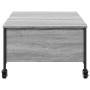 Mesa de centro con ruedas madera ingeniería gris 91x55x34 cm de , Mesas de centro - Ref: Foro24-842299, Precio: 72,76 €, Desc...